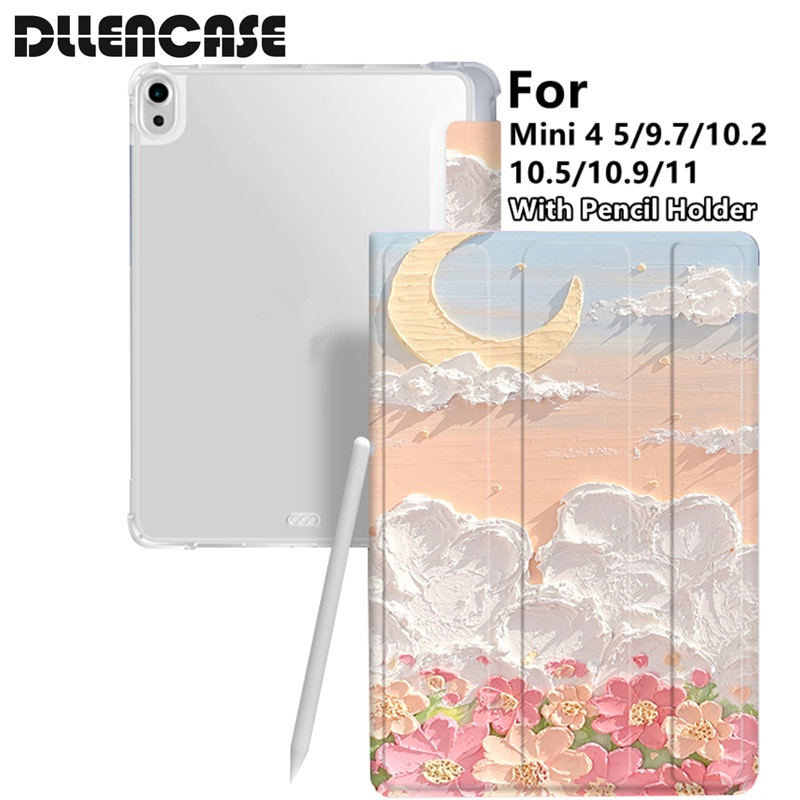 Dllencaseสําหรับเคสipad Air 6th Gen 11 M2 2024 Pro 12.9 Pro 11 10.2 7th 8th 9th Gen Air 4th 5th 10.9 10th Gen TPUโปร่งใส 9.7 mini 6 ฝาครอบA296