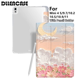 Dllencase เคส พร้อมช่องใส่ดินสอ สําหรับ For iPad 2021 Pro 11 2019 2020 10.2 7 8th Gen 2018 9.7 5 6th Mini 4 5 6 Air 4 5 10.5 10.9 A296