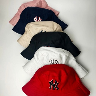 หมวกบัคเก็ต MLB แท้ ลาย NY ใส่ได้สองด้าน มีหลายสี หมวกแฟชั่น หวมกทรงถัง