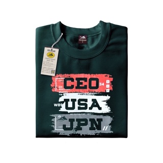 เสื้อยืดแขนสั้น สีฟ้า ลาย CEO USA JPN