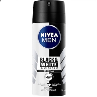 สเปรย์นีเวียเมนแบล็ค&amp;ไวท์ 50 มล. ระงับกลิ่นกาย Nivea Men Black&amp;White Invisible Original