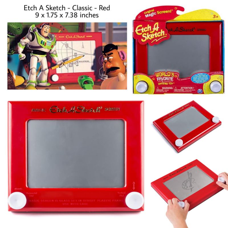 🇺🇸 ลิขสิทธิ์​แท้​จาก​อเมริกา​ 🇺🇸 Etch A Sketch กระดานแดงเขียนลบได้ แบบในหนัง Toy Story