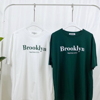 เสื้อยืด oversize สกรีนลาย Brooklyn (ผ้าคอตตอน) ใส่ได้ชาย-หญิง