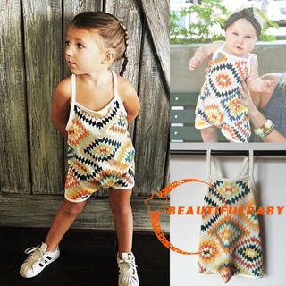 IFT-ทารกแรกเกิดเสื้อผ้าเด็กผู้หญิง Backless Romper ชุดบอดี้สูท Sunsuit 0-2T