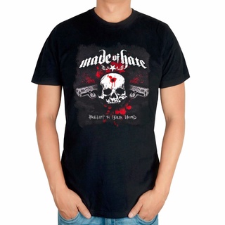 [S-5XL]ขายดี เสื้อยืดผ้าฝ้าย 100% พิมพ์ลายหัวกะโหลก MADE OF HATE Punk Rock สีดํา 2 ลาย XXXL DClkjl51JClipg85