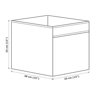 สงสลับวันIKEA เดรินน่า DRONA (ญ) 34*38*33 กล่องผ้า ตะกร้าผ้า กล่อง