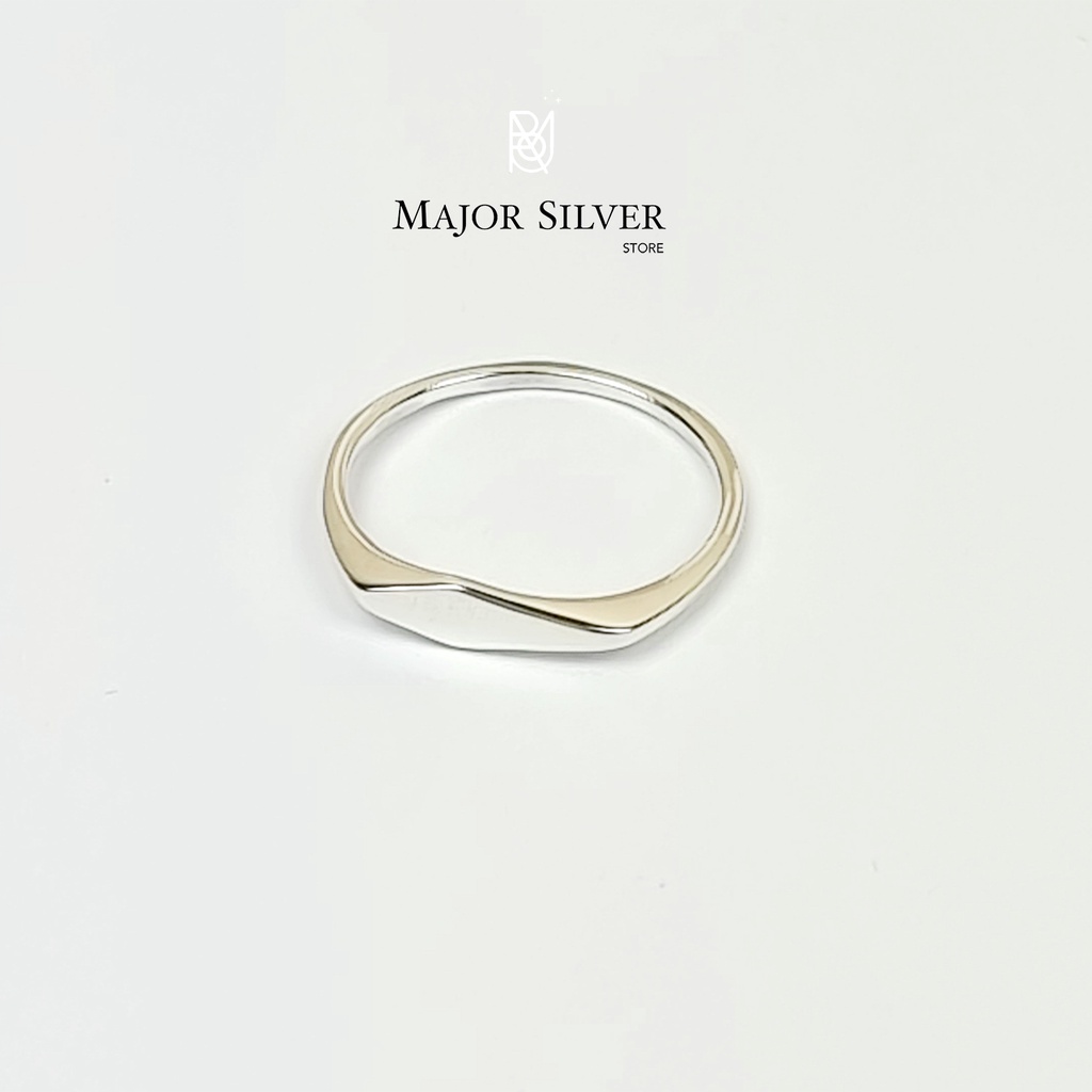 แหวนหัวCoffin / เงินแท้92.5% แฟชั่นสไตล์เกาหลี เรียบๆ เท่ๆ ดูทันสมัย Major Silver  :  E-V-Cof4