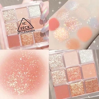 N193 IC EECK อายแชโดว์พาเลท 9สี เนื้อแมท ประกายชิมเมอร์ สีสวย ติดทน กันน้ํา พกพาสะดวก