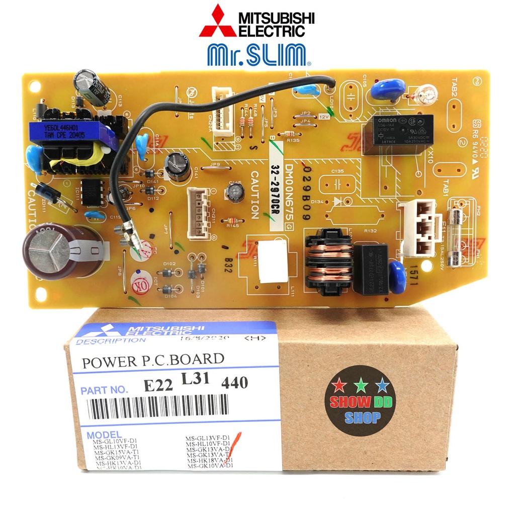 แผงพาวเวอร์แอร์มิตซูบิชิ mitsubishi electric mr.slim E22L31440 ใช้กับแอร์รุ่น MS-GK09VA , MS-GK13VA 