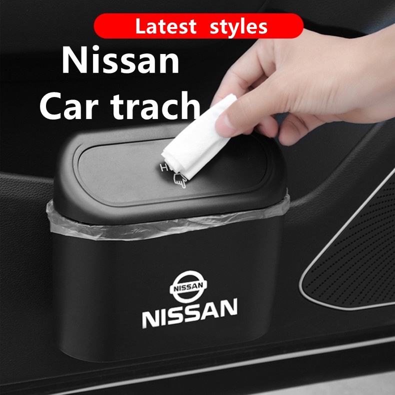 สําหรับ NISSAN ถังขยะรถยนต์อุปกรณ์ตกแต่งภายใน Creative Supplies Qashqai Note NV200 Serena c27 Kicks X Trail Latio SylphySkyline