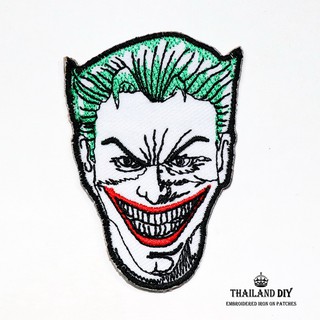 ตัวรีดติดเสื้อ โจ๊กเกอร์ ตัวรีดติดเสื้อผ้า ลายการ์ตูน ละคร ตัวตลก Joker Patch งานปัก DIY ตัวรีด อาร์ม ติดเสื้อ กระเป๋า