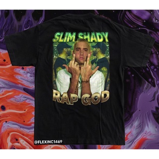 เสือยืดผู้ชาย Kaos Eminem Rap God สลิม ร่มรื่น วินเทจ Bootleg เสื้อยืดเสื้อยืดสตรีทแวร์ แมนเนน เสื้อยืด Vrouwen