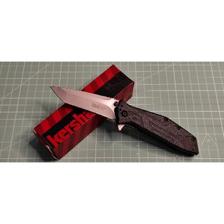 มีดพับ Kershaw (เคอชอร์) รุ่น 1990 ใบเงิน ด้ามดำ เปิดเร็ว ล็อคแบบ Linener Lock ใบแหลมคมมาก