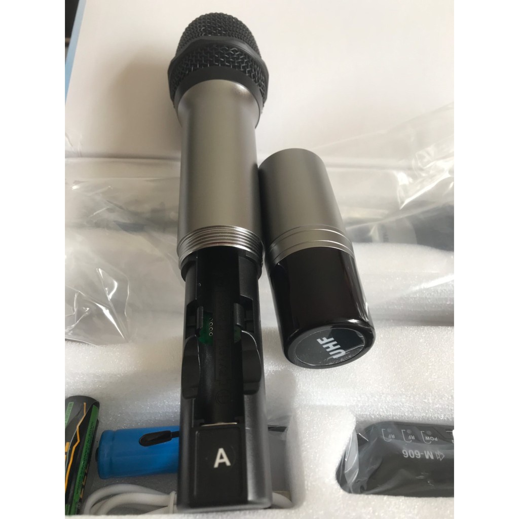 NEW ไมค์โครโฟน ไมค์โครโฟนไร้สาย ไมค์ลอยคู่ รุ่น M-621 UHF แท้ Wireless ...