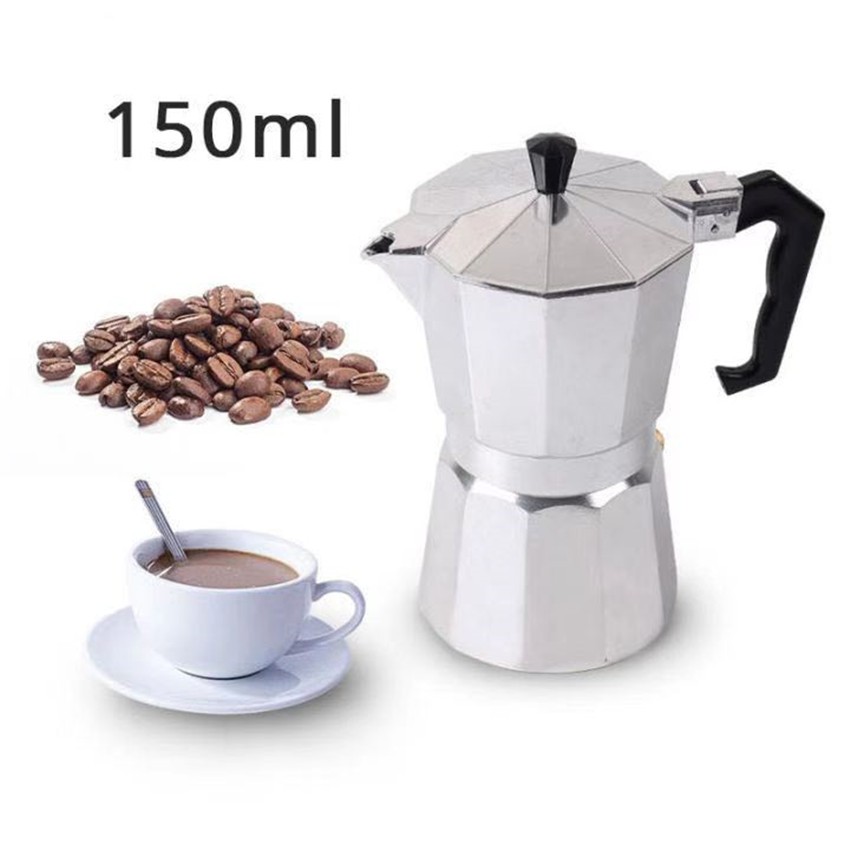 Moka Pot หม้อต้มกาแฟ กาต้มกาแฟ เครื่องชงกาแฟ มอคค่าพอท สำหรับ 3ถ้วย 150ml coffee pot
