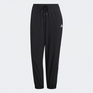 Adidas กางเกงกีฬาผ้าทอขาเจ็ดส่วนผู้หญิง Essentials Woven 3-Stripes 7/8 Pants | Black/White ( GR9605 )