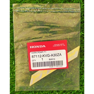 87112-KVG-A30ZA  สติ๊กเกอร์ PGMFI รถสีขาว Honda แท้ศูนย์