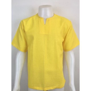 เสื้อผ้าฝ้าย ผ้าพื้นเมือง (TC สายรุ้ง) คอเจาะ แขนสั้น