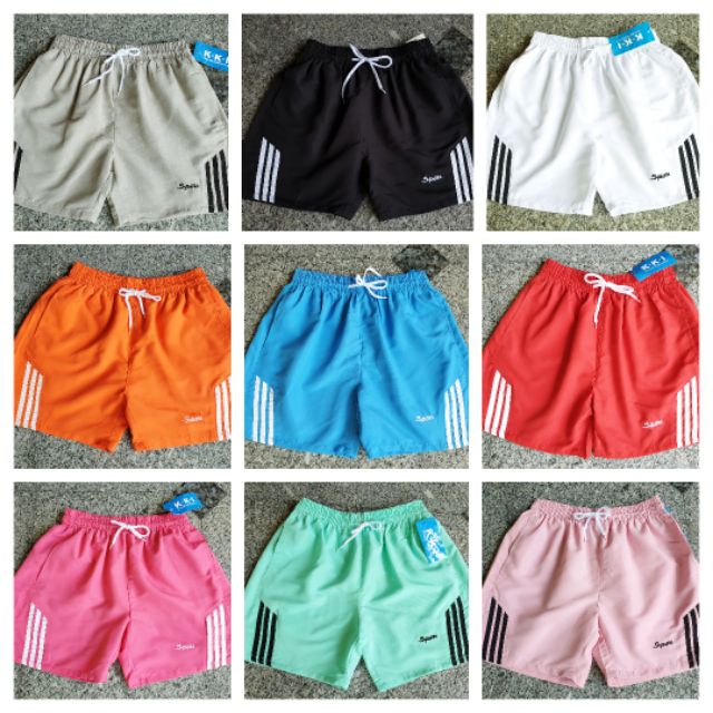 กางเกงขาสั้นทรงสปอร์ต แต่งแถบ พร้อมส่ง