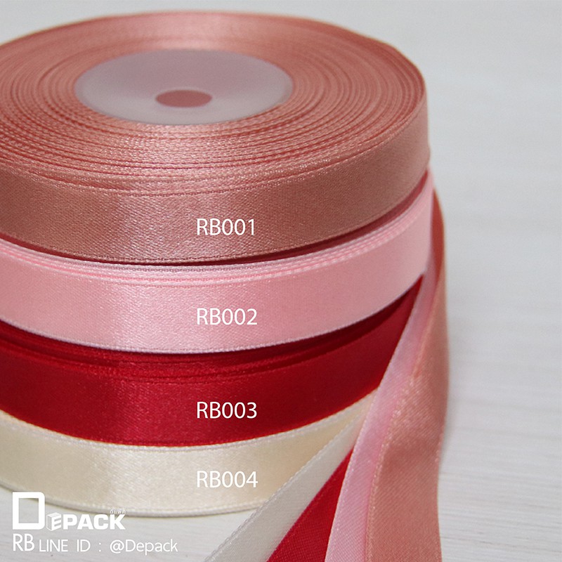RB ริบบิ้นผ้าซาติน (หน้ากว้าง 13 มม. / ยาว 33 หลา) 1 ม้วน/ ตกแต่ง ของขวัญ โบ ริบบิ้นผ้าซาติน ริบบิ้นผ้ามัน /depack ราคา ถูกที่สุด ดีลบีเคเค แกลเลอรีภาพที่ 2