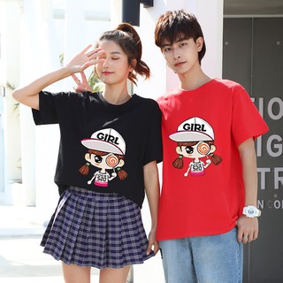 BK-362-SHORT เสื้อยืดแขนสั้นพร้อมส่ง 8สี สกรีนลายการ์ตุน ผ้ายืดเด้งใส่สบาย ใส่ได้ทั้งหญิงและชาย *S-3XL  ส่งในไทย**