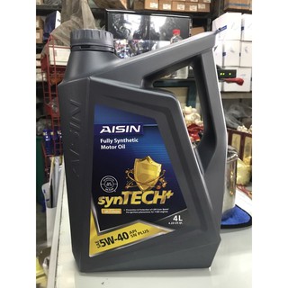 น้ำมันเครื่องยนต์เบนซิน aisin สังเคราะห์ 100% 5w-40 ขนาด 4 ลิตร