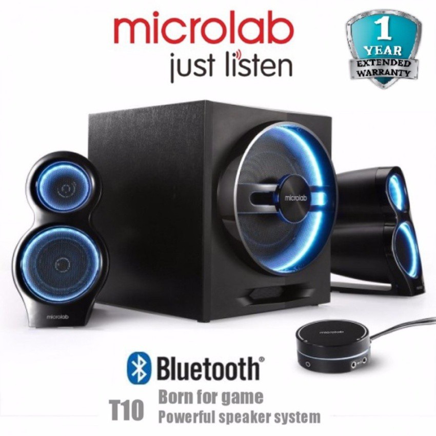 Microlab T10 BT Computer Bluetooth Speaker 2.1 ลำโพงบลูทูธคุณภาพ2.1Ch ...