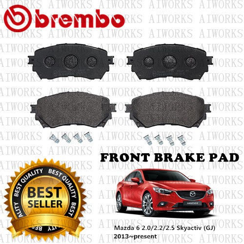 BREMBO Mazda 6 GJ 2013~ปัจจุบัน ผ้าดิสเบรคหน้าหลัง