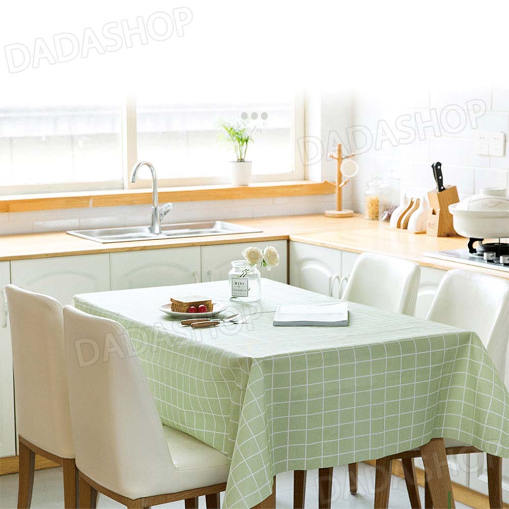 ้ผ้าปูโต๊ะ DF1 ผ้าคลุมโต๊ะอเนกประสงค์ กันเปื้อน กันน้ำ ทำความสะอาดง่าย ผ้าพร็อพถ่ายรูปลายตาราง มี3ขนาด - รูปที่ 2