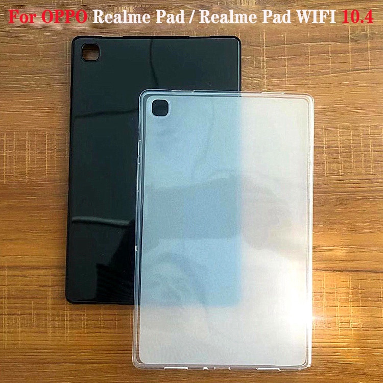 Realme Pad 10.4 นิ้ว 2021 ปลอก OPPO Realme Pad WIFI RMP2102 แท็บเล็ต Soft TPU ฝาหลังเชลล์ + ฟิล์มแก้ว