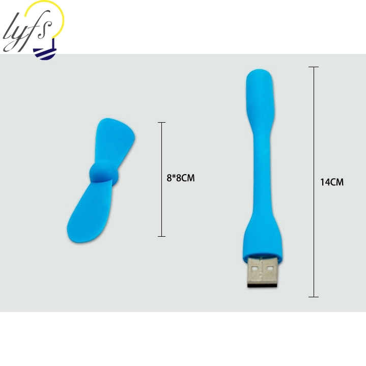 พัดลมพกพา ขนาดเล็ก หลากหลายสี น่ารัก พร้อมปลั๊ก USB #8