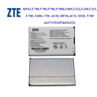 แบตเตอรี่ ZTE Pockit Wifi MF61,MF30,V790(Li3715T42P3h654251) มีประกัน 3 เดือน