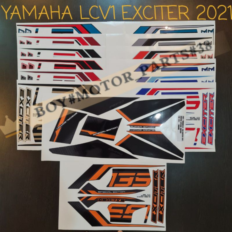 LC135 LCV1 2021 EXCITER BODY STICKER รุ่นพิเศษ ( 86 ) BODY COVER STRIPE