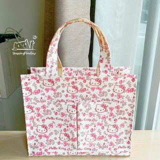 กระเป๋าผ้าเคลือบกันน้ำลายน่ารัก กระเป๋าถือกันน้ำ size S ทรงนอน (1st page)