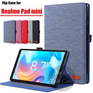 เคสแท็บเล็ต หนัง PU 8.7 นิ้ว พร้อมช่องใส่บัตร และขาตั้ง สําหรับ Realme Pad mini 8.7 นิ้ว 2022 RMP2105 8.7 นิ้ว Wi-Fi 4G LTE