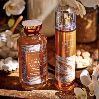 Bath &amp; Body Works  "Warm Vanilla Sugar" Body Lotion &amp;Shower Gel , Body Mist โลชั่นบำรุงผิวและเจลอาบน้ำ บอดี้สเปรย์