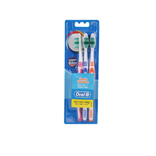 Oral-B ออรัลบี แปรงสีฟัน คลาสสิค 3 ด้าม: คละสี