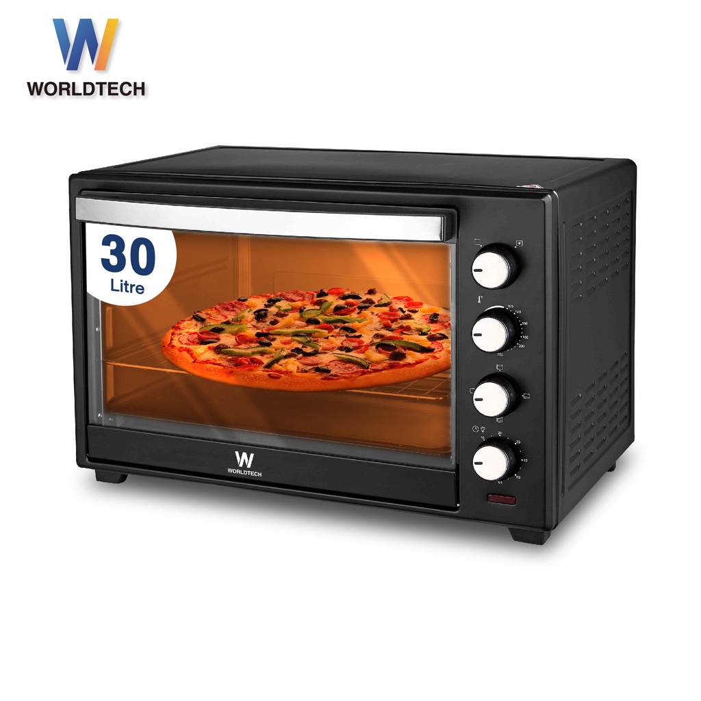 SALE Worldtech เตาอบไฟฟ้า 30L รุ่น WT-OV30L_BLK ขนาด 30 ลิตร Oven เตาอบ เตาอบลมร้อน หม้ออบ
