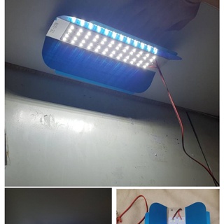 โคมไฟแขวน LED 50WATT ความสว่าง 3200 lumens ใช้ไฟ 12volt สายหนีบขั้วแบตเตอรี่ ยาว2 เมตร ไฟ LED 48 ดวง แสงขาว   TE-50W