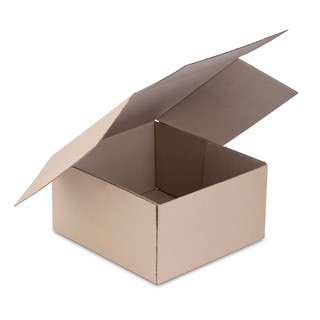 กล่องเค้กลูกฟูก ขนาด 23 x 23 x 9.5 cm แบบไม่มีหน้าต่าง แพ็ค 5ใบ
