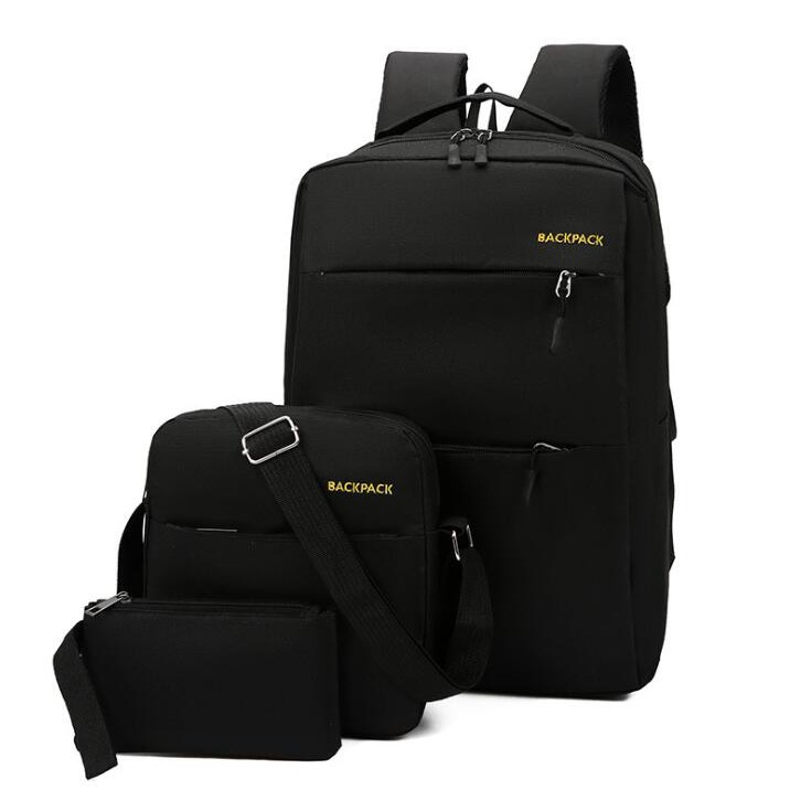 พร้อมส่ง Quilla กระเป๋าเป้เหมาะทั้งผู้หญิงและผู้ชาย Set of 3 Premium Quality Men's Backpack Slingbag(FL0-18)