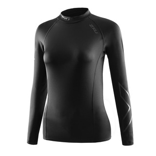 เสื้อรัดกล้ามเนื้อ ZXU Women Long Sleeve Compression Black/Black