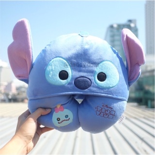 หมอนรองคอ มีฮู้ด Stitch Tsum Tsum สติช ซูม ซูม