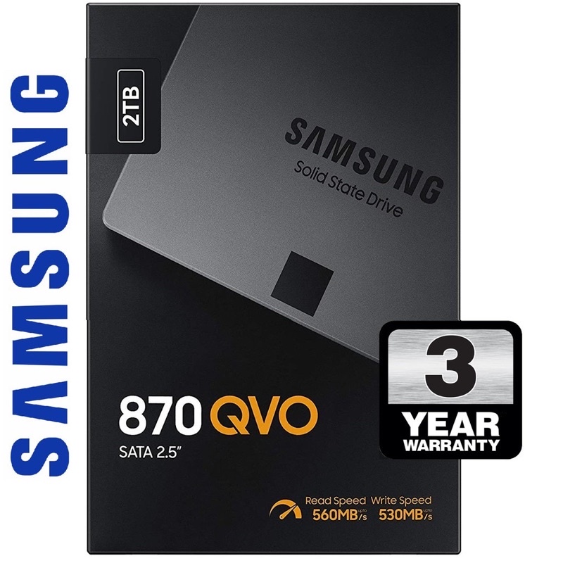 SAMSUNG MZ-77Q2T0BW 870 QVO SSD 2TB SATA 2.5 Read 560MB/Write 530MB ของใหม่ ประกันเหลือ 4 เดือน