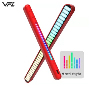 Vfz โคมไฟ Led 50 ดวง RGB ควบคุมด้วยเสียงเพลง อะลูมิเนียม สองด้าน สําหรับบรรยากาศ