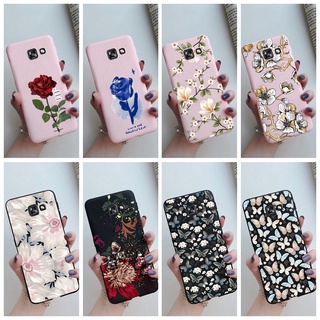 เคสโทรศัพท์มือถือแบบนิ่ม ลายดอกไม้ สําหรับ Samsung Galaxy A5 A7 2016 2017 A510F A520F A720F