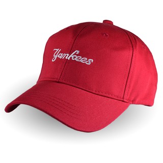 NuChon Hat หมวกแก๊ปสีแดง รุ่น Yamkees NY M CAP 88898 (Red)