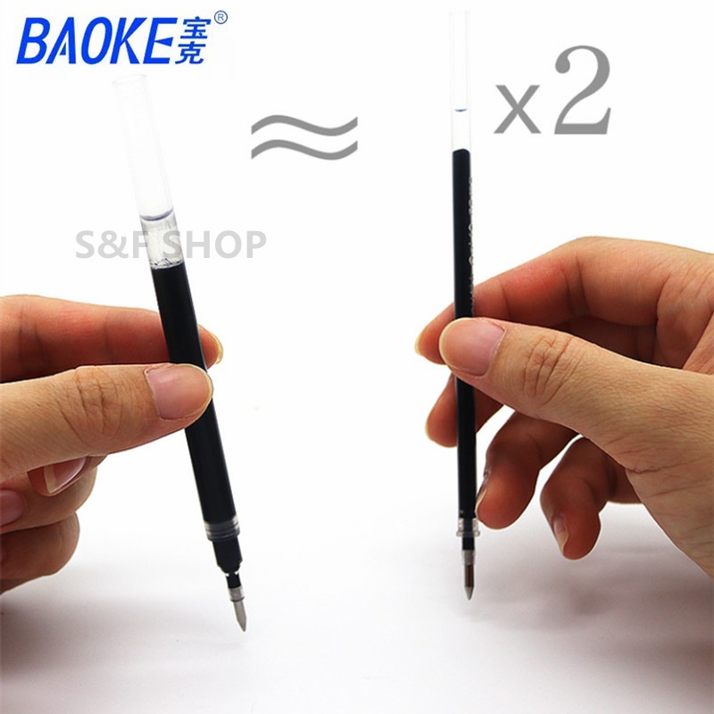 ปากกาเจล ขนาดเส้น1.0 mm  BAOKE รุ่นPC-1048 แบบมีปลอก ด้ามพาสติกจับถนัดมือ หมึกน้ำเงิน/ดำ  (ราคาต่อด้าม) #school #office