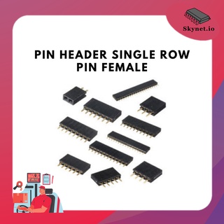 (5ชิ้น) Pin Header Single Row Pin FeMale Header 2.54mm H= 8mm (2-40 PIN)