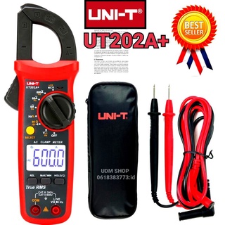 คลิปแอมป์ UNI-T UT202A+, Digital Clamp multimeter digital แคล้มป์แอมป์ มัลติมิเตอร์ดิจิตอล มิเตอร์วัดไฟ